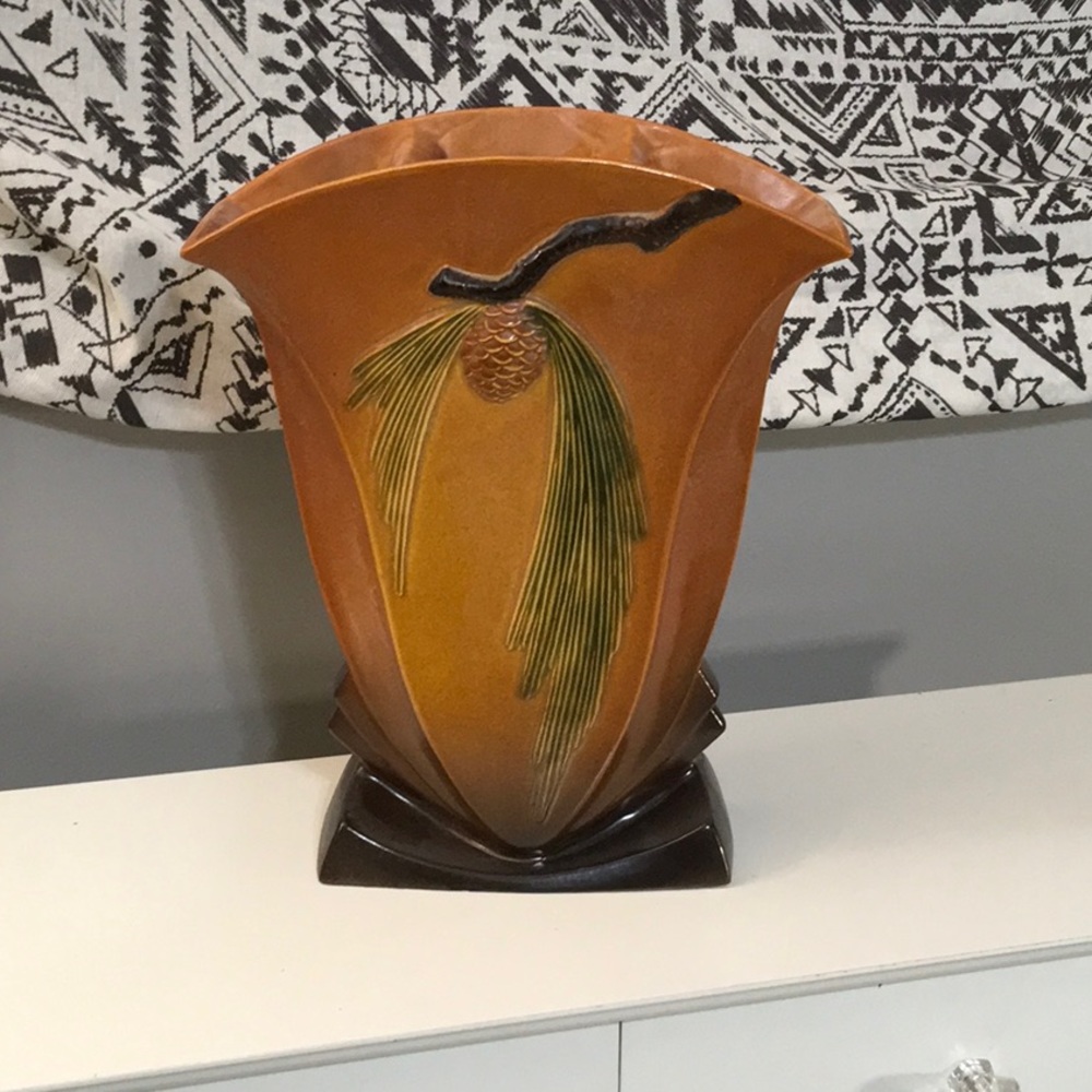 Roseville Pottery Vase Pine Cone Design